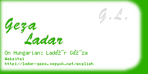 geza ladar business card